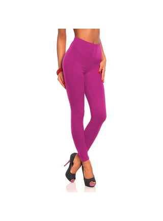 Yuiboo Solid Color Pure Hot Pink Plain Soft Yoga Pants for Women Dance High  Waisted Compression Leggings X-Small at  Women's Clothing store