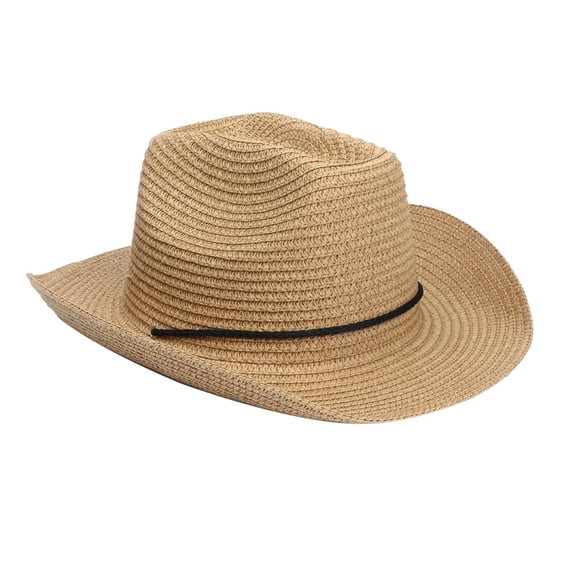 JSGEK Cowboy Hat Ladies' Beach Hat Sun Protection Hat Sun Shading Hat Yellow Free Size