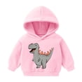 thumbnail image 1 of JSGEK Cute Print Hoodie Long Sleeve Stylish Soft Fabric Comfortable Casual Sweatshirt for Children Perfect for Daily Wear Holiday Gift Pink 6 Years, 1 of 6