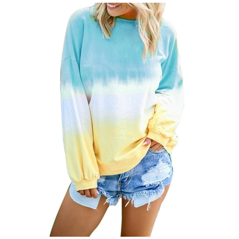 Blue ombre top sweatshirt