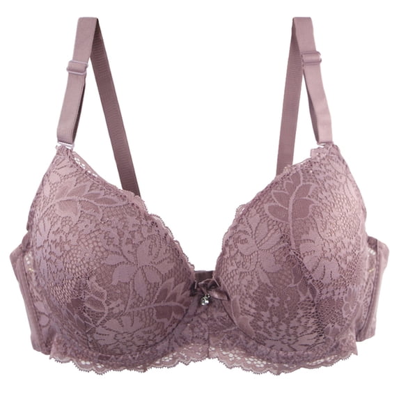 JSGEK Fashion Seamless Push up Plus Size Bra Everyday Bras Comfort Breathable Trendy Lace Lingerie Clearance Pink XL Bra for Ladies