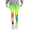 thumbnail image 1 of JSGEK Girls' Cat Print Leggings High Waist Stretchy Yoga Pants Workout Fitness Sport Tights Comfortable Soft Elastic Active Multicolor 5 Years, 1 of 5