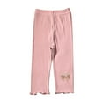 thumbnail image 1 of JSGEK Girls Summer Thin Leggings Cropped Pants Comfortable Elastic Waist Breathable Fabric Stylish Lace Design Casual Shorts Ideal for Daily Wear Children's Clothing Pink 2 Years, 1 of 6