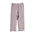 thumbnail image 1 of JSGEK Girls Summer Thin Leggings Cropped Pants Comfortable Elastic Waist Breathable Fabric Stylish Lace Design Casual Shorts Ideal for Daily Wear Children's Clothing Purple 2 Years, 1 of 6
