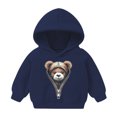 thumbnail image 1 of JSGEK Hoodie for Kids Cute Print Long Sleeve Soft Comfortable Fabric Casual Sweatshirt Perfect Gift for Birthdays Daily Leisure Thanksgiving Christmas Blue 2 Years, 1 of 6