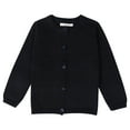 thumbnail image 1 of JSGEK Kids Cardigan Sweater Long Sleeve Button Up Knitwear Tops for Girls Boys Toddler Infant Baby Black 3 Years, 1 of 5