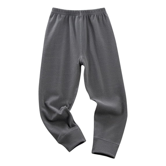 JSGEK Kids Thermal Underwear Pants Long Johns Warm Soft Comfortable Stretchy Winter Base Layer Underwear Boys Girls Thermal under Dark Gray 6 Years