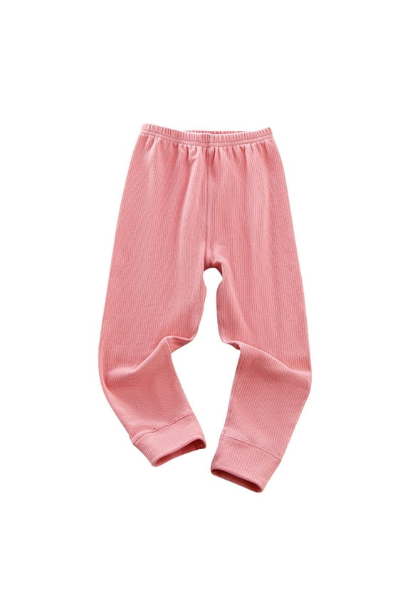Kids Thermal Underwear Pants Long Johns Warm Soft Comfortable Stretchy Winter Base Layer Underwear Boys Girls Thermal under Pink 3 Years