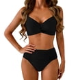 thumbnail image 1 of JSGEK Ladies Bikini Bathing Suit High Waist Flared UV Protection Great For Water Sports And Leisure Premium Black M, 1 of 5