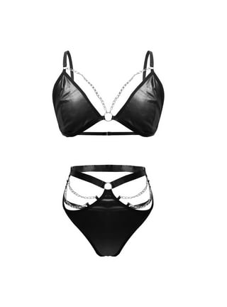  Lace Matching Bra and Panty Sets Matching Sets 2 Piece Lingerie  Set for Women Exotic Lingerie Sexy Naughty Set Slutty Black: Clothing,  Shoes & Jewelry