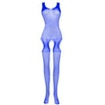 thumbnail image 1 of JSGEK Lingerie Fishnet Bodysuit for Womens Bodystockings Open Crotch Fishnet Full Body Blue Free Size, 1 of 2