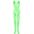 thumbnail image 1 of JSGEK Lingerie Fishnet Bodysuit for Womens Bodystockings Open Crotch Fishnet Full Body Green Free Size, 1 of 2