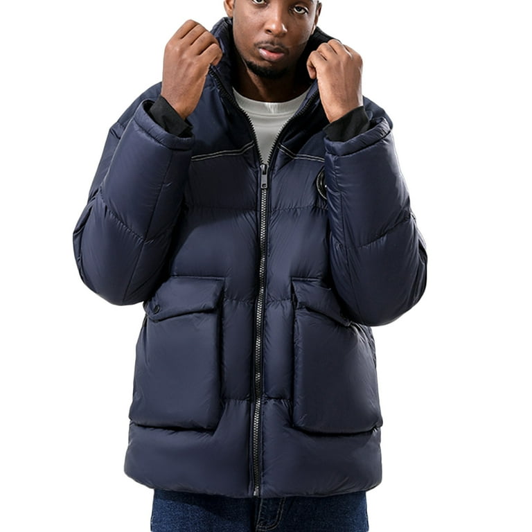 Men solid pocket zip up jacket clearance