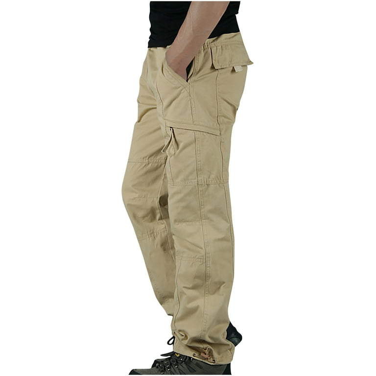 Men's Trousers Casual Pants Pleated Pants Pocket Straight Leg Plain Comfort  Breathable