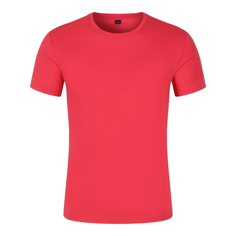 JSGEK Men s Summer T Shirts Short Sleeve Round Neck Plus Size