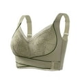 thumbnail image 1 of JSGEK Plunge Breathable Gathering Bra Trendy Fashion Plus Size Bra Everyday Bras Comfort Green 3X-Large Bra for Ladies, 1 of 6