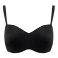 thumbnail image 1 of JSGEK Regular Fit Plus Size Bra Breathable Plunge Sexy Soft Underwire Comfort Lightly Lined Bra for Women Black 75F Bra for Ladies, 1 of 7
