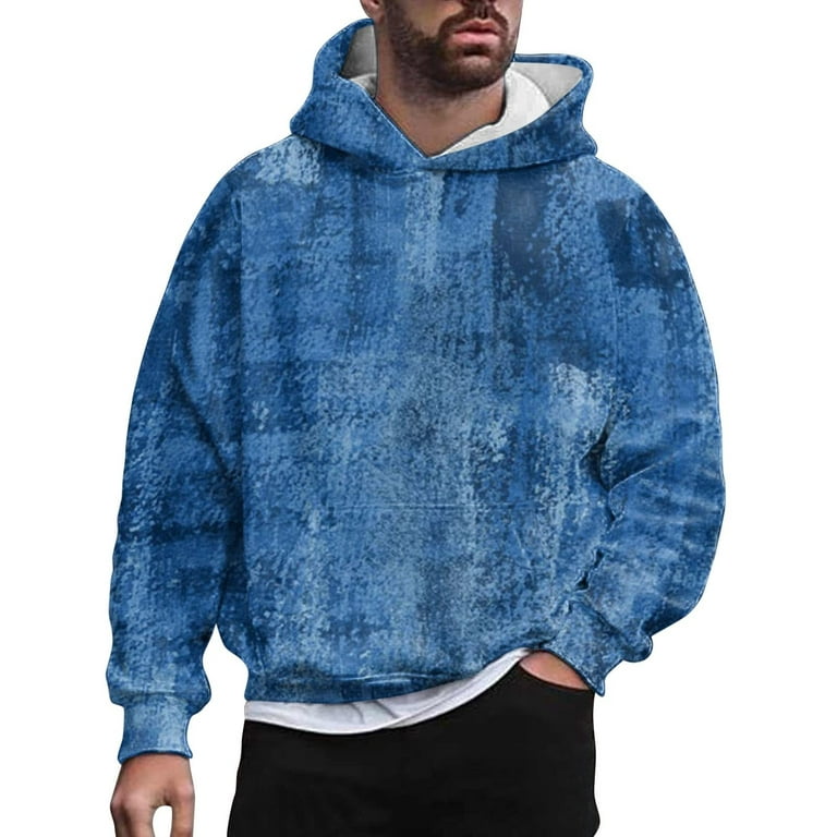 Mens Basic Fleece Hoodie Sweatshirts Slim-Fit Men's Hoodies Mature  Sweatshirt for Men Raves Men's Hoodies & Sweatshirts Blue : :  Clothing, Shoes & Accessories