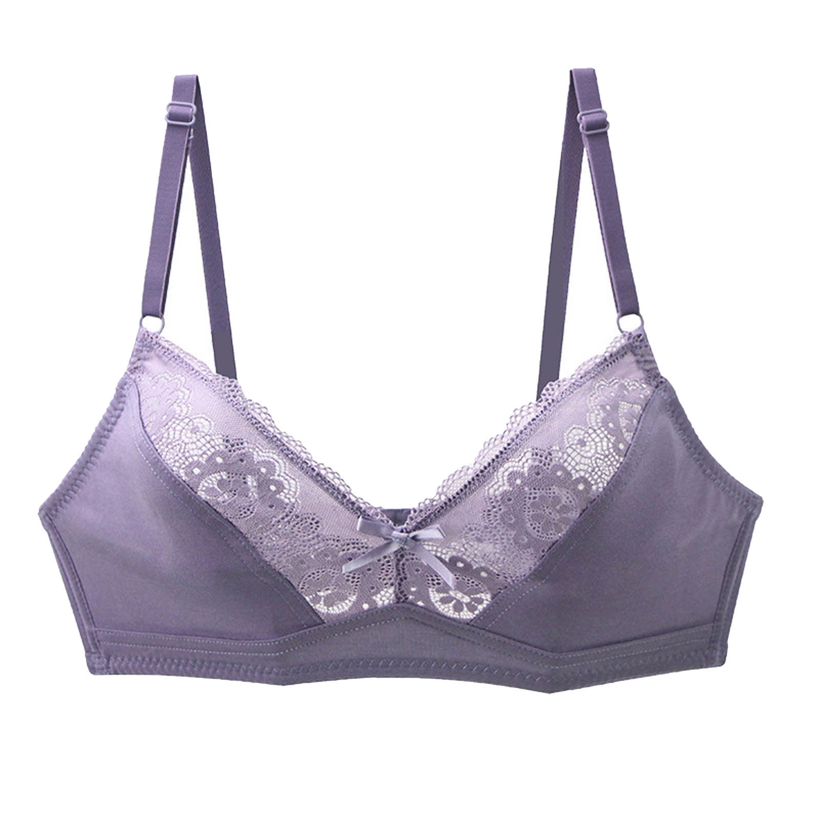 JSGEK Soft Lace Lingerie Sexy Regular Fit Push up Plunge Plus Size Bra