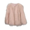 thumbnail image 1 of JSGEK Soft Regular Fit Fall and Winter Long Sleeve Coat Comfort Solid Color Fluzzy Plush Coat Relaxed Fit Tops Casual Loose Womens Pink,XXXL, 1 of 5