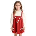 thumbnail image 1 of JSGEK Toddler Baby Girls Fall Outfits Long Sleeve Knitted Sweater Tops Pleated Cute Skirt Set Autumn Winter Clothes Set Red 4-5 Years, 1 of 6