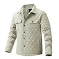 thumbnail image 1 of JSGEK Turn Down Collared Casual Clothes for Men Men's Outerwear Jacket Long Sleeve Loose Vintage Long Sleeve Fluffy Fuzzy Sherpa Zip up White XXXL, 1 of 4