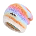 thumbnail image 1 of JSGEK Winter Warm Women's Hats Fashionable Gradient Color Knitted Hats Outdoor Cold-proof Head And Ear Protection Hats White Free Size, 1 of 3