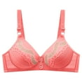 thumbnail image 1 of JSGEK Wirefree Comfort without Steel Ring Lightly Lined Bra for Women Clearance Fashion Trendy Push up Plunge Comfortable Breathable Lace Bra Support and Lift Watermelon Red 36 Bra for Ladies, 1 of 7