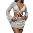thumbnail image 1 of JSGEK Women's Drawstring Waist Swimsuit Cover Up Dress Lightweight Fabric Versatile Design Beach Casual Wear White M, 1 of 7