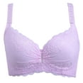 thumbnail image 1 of JSGEK Women's Lace Push Up Bra Full Coverage Underwire Adjustable Straps Breathable Comfortable Everyday Wear Bras Lingerie Pink 40, 1 of 2