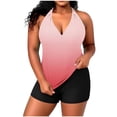 thumbnail image 1 of JSGEK Women's Separated Swimwear Halter Neck Padded Cups Criss Cross Back Stylish Bathing Suit For Women Premium Orange XL, 1 of 7