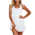 thumbnail image 1 of JSGEK Women's Swimsuit Wirefree Design Slimming Fit Cut Out Back Round Neck Ring Hardware Resort Fashion White L, 1 of 6