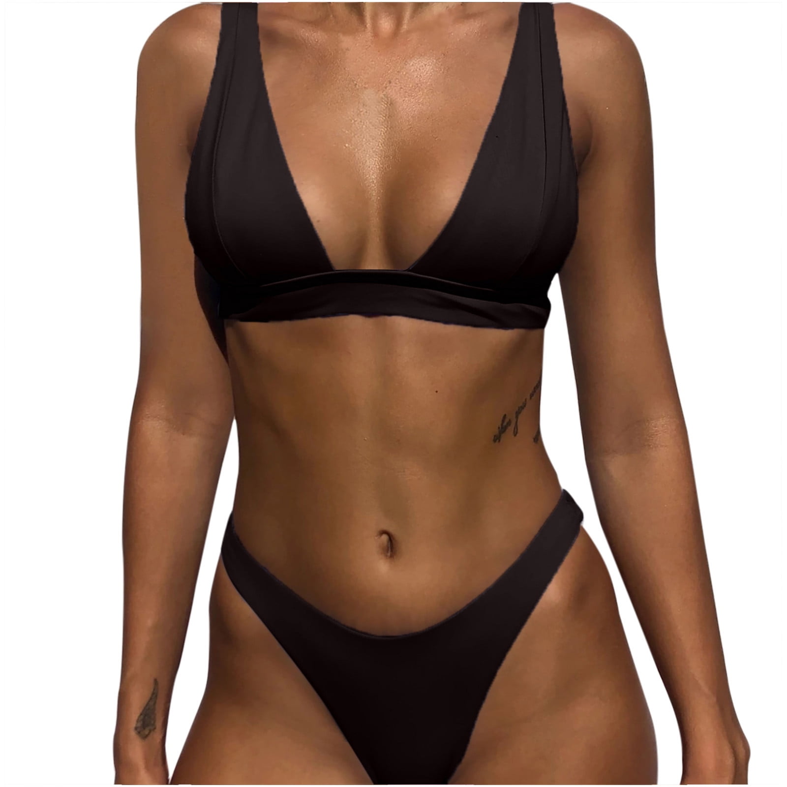 Black strappy best sale bathing suit