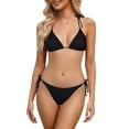 thumbnail image 1 of JSGEK Women's Two Piece Swimsuit Criss Cross Back Soft Material Pool Swimming Comfortable Swimwear For All Occasions Black XL, 1 of 6