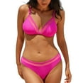 thumbnail image 1 of JSGEK Womens High Cut Bikini Set Triangle Top Design Quick Dry Fabric Relaxed Silhouette for Water Activities Pink M, 1 of 7