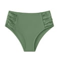 thumbnail image 1 of JSGEK Womens High Waisted Swim Bottoms Full Coverage Design Quick Dry Fabric Relaxed Silhouette for Summer Vacations Green L, 1 of 6