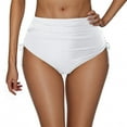 thumbnail image 1 of JSGEK Womens High Waisted Swim Bottoms Full Coverage Design Soft Fabric Relaxed Silhouette for Tropical Getaways White XXL, 1 of 4