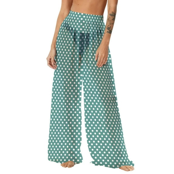 JSGEK Womens Linen Blend Swim Cover Up Pants Drawstring Waist Design Soft Fabric Relaxed Silhouette for Tropical Getaways Blue XXL