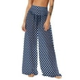 thumbnail image 1 of JSGEK Womens Linen Blend Swim Cover Up Pants Drawstring Waist Design Soft Fabric Relaxed Silhouette for Tropical Getaways Blue XXL, 1 of 7