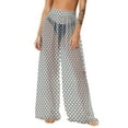 thumbnail image 1 of JSGEK Womens Linen Blend Swim Cover Up Pants Drawstring Waist Design Soft Fabric Relaxed Silhouette for Tropical Getaways Silver M, 1 of 7
