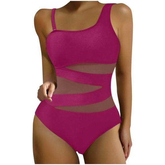 JSGEK Womens Striped Tankini Set High Waist Design Quick Dry Fabric Relaxed Silhouette for Tropical Getaways Red L
