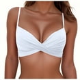 thumbnail image 1 of JSGEK Womens Swimsuit Set Push Up Top Design Spaghetti Strap Detail Modest Silhouette Stretchy Material for Beach Outings White XXL, 1 of 5