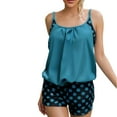 thumbnail image 1 of JSGEK Womens Tankini Set Polka Dot Design Lightweight Fabric Relaxed Silhouette for Water Activities Blue XXL, 1 of 7