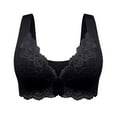 thumbnail image 1 of JSGEK without Steel Ring Gathering Bra Breathable Soft Sexy Regular Fit Push up Plunge Plus Size Bra Full Coverage Wirefree Comfort Black 3X-Large Bra for Ladies, 1 of 5