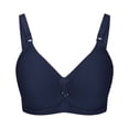 thumbnail image 1 of JSGEK without Steel Ring Gathering Bra Fashion Plus Size Bra Breathable Push up Plunge Trendy Clearance Wirefree Comfort Blue 46 Bra for Ladies, 1 of 7