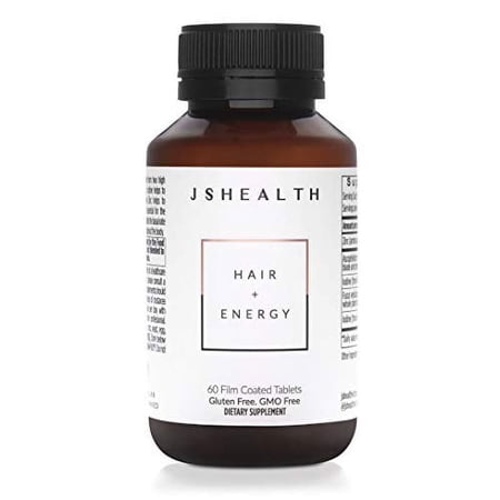 JSHealth Vitamins Hair and Energy Formula 60 Capsules Hair Vitamins for Women and Men | Zinc and Iodine Supplement Hair Growth Vitamin | Hair Loss Supplements | Hair Loss Products for Healthy Hair