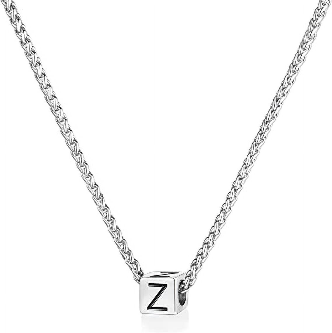 JSJOY Initial Necklaces Men Silver Tiny Mens Letter Necklace Jewelry Gifts A Z Capital Stainless Steel Franco Chain 18inch Graduation Him 2048 ab3c4740 58a1 4432 8ec2 347ec97ca474.f8f609556ffa4548f2ceac2869f4ef36