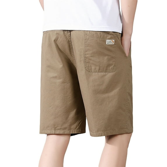 JSKUMAR Cargo Short for Men Elastic Waist Drawstring Summer Beach Holiday Shorts with Pockets 12 Inch Inseam Yellow,3XL