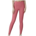 thumbnail image 1 of JSKUMAR High Waist Leggings for Women Stretch Yoga Pants Seamless Skinny Running Workout Gym Leggings Solid Long Yoga Leggings Watermelon Red,XXL, 1 of 6
