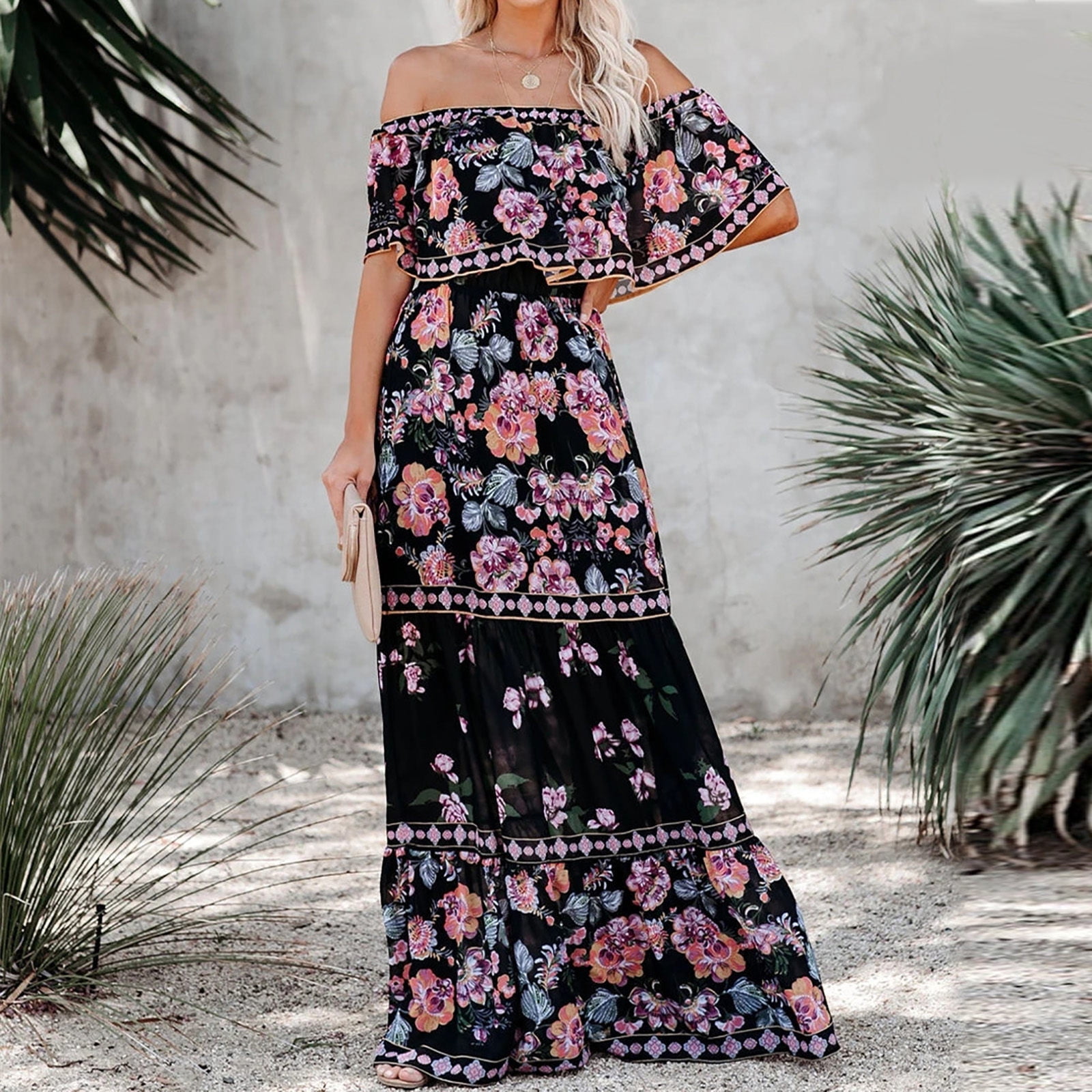 Summer Maxi Dress Boho Mexican Clothing Dress Boho Clothing Women Vintage  Mexican Dress Kk420 - Asia & Pacific Islands Clothing - AliExpress